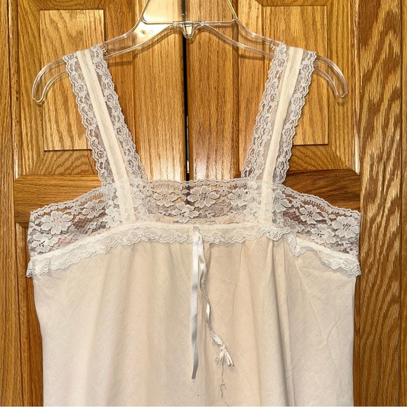 Victoria’s Secret gold label night gown 100% cotton lace trim S true vintage - Picture 2 of 8